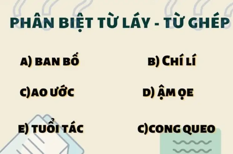 Phân biệt từ láy và từ ghép