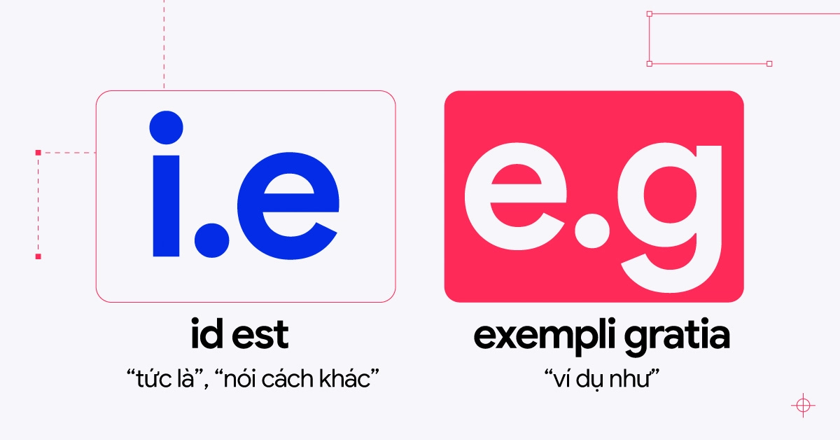 Sự khác nhau giữa i.e và e.g