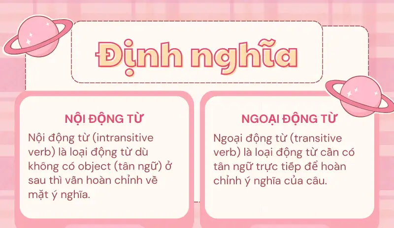 Phân biệt nội động từ và ngoại động từ 