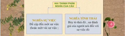 Một câu thường có 2 nghĩa là nghĩa tình thái và nghĩa sự việc và 2 nghĩa này hòa quyện, bổ sung,