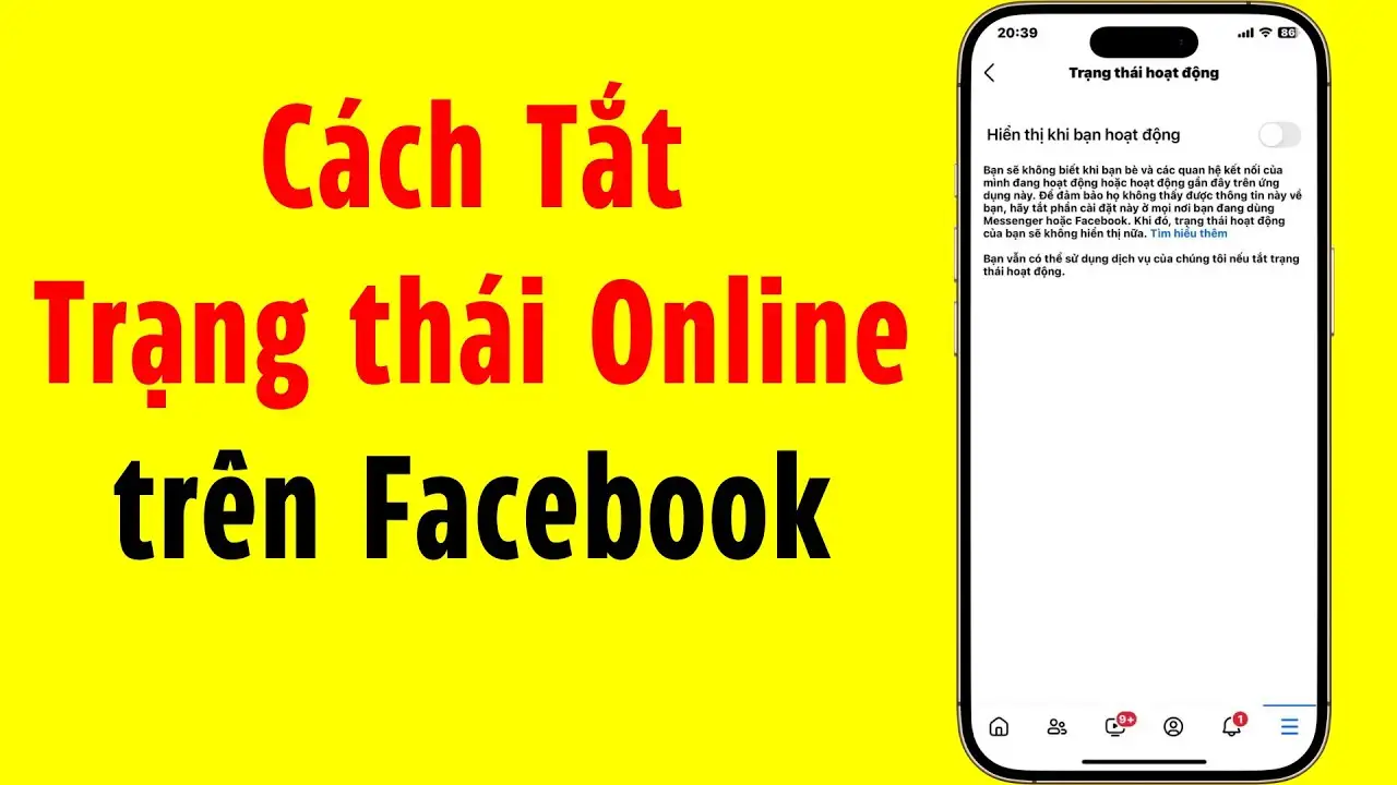 Cách tắt trạng thái online trên facebook